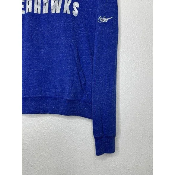 Women's Nike Royal Seattle Seahawks Rewind Gym Vintage LW Pullover Hoodie Size L - Picture 5 of 16